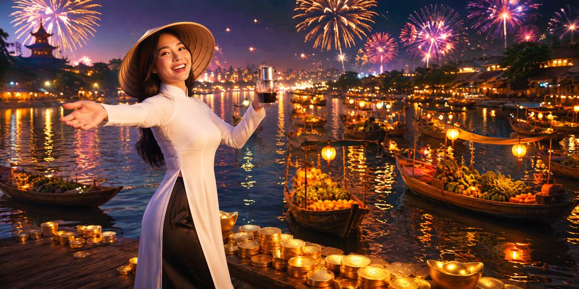Người dùng nhận thưởng nạp tiền và thưởng thức cà phê tại Đà Lạt