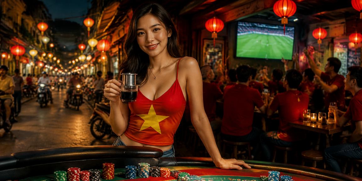 Người dùng Hà Nội thưởng thức cà phê và trải nghiệm casino giải trí trực tuyến